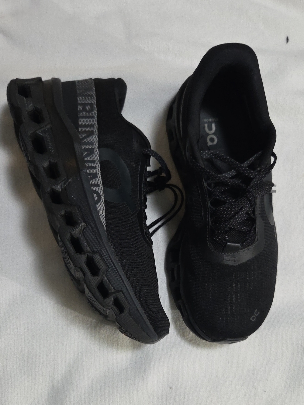 On Running Woman's Black Cloudnova Lightweight Sneakers